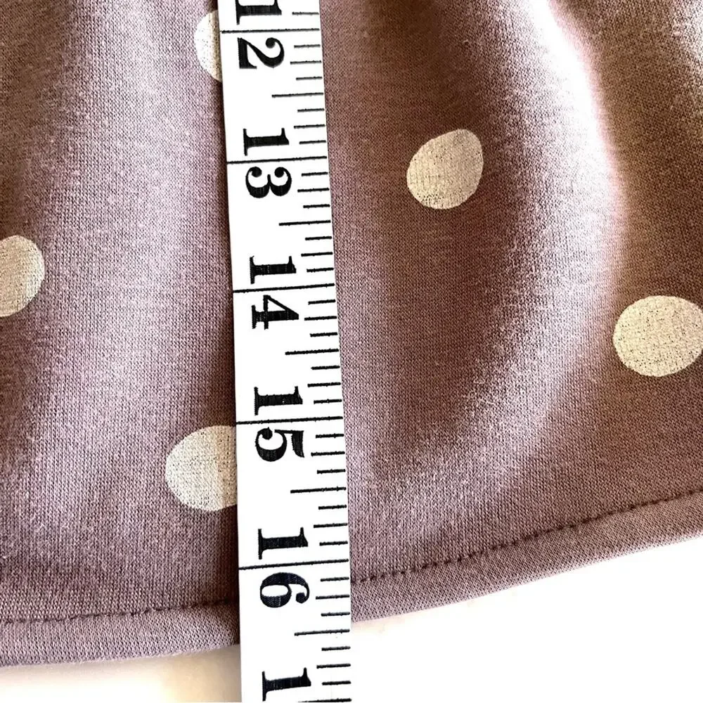 Zara girls Mocha Polka Dot Fuzzy Jumper Lined Dress